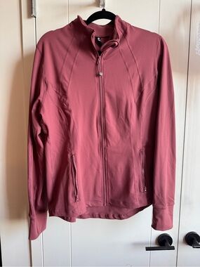 90 Degree By Reflex Dusty Rose Zip Front Athletic Jacket